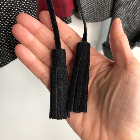 Nanette Lepore Black Tweed Jacket Skirt Suit Set size 2 - Picture 8 of 16